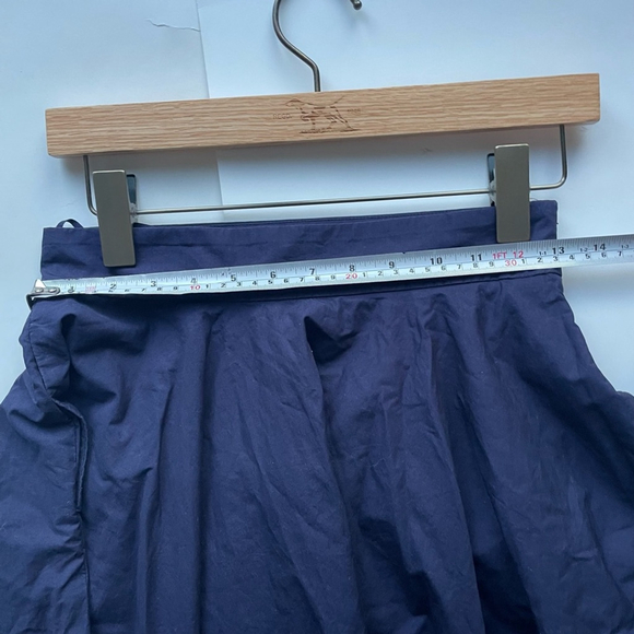 COS Navy & Blush Asymmetrical Handkerchief Hem Skirt Minimalist Designer 4 - Picture 4 of 5